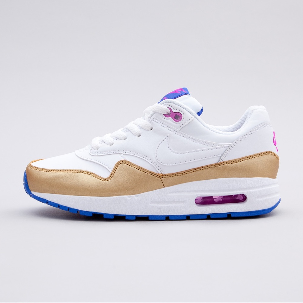 Nike air max 1 white gold women’s shoes